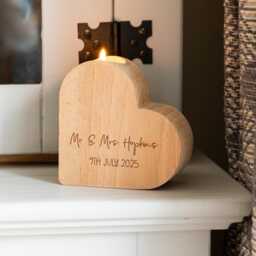 Heart Candle Holder - Personalised Anniversary Gift Wedding For Couple Tea Light Lc1065 - thumbnail 3
