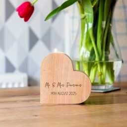 Heart Candle Holder - Personalised Anniversary Gift Wedding For Couple Tea Light Lc1065 - thumbnail 2