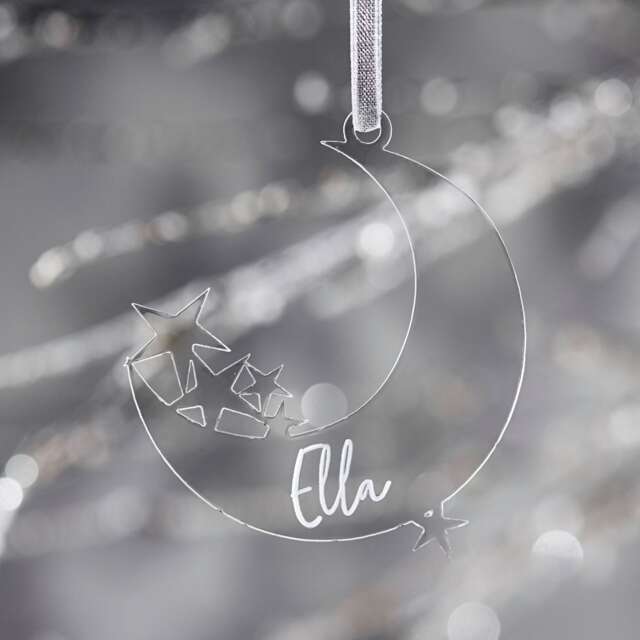 Moon Personalised Christmas Decoration - image 1