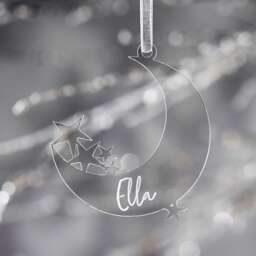 Moon Personalised Christmas Decoration - thumbnail 1