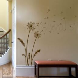 Dandelion Wall Decal, Wishes Home Sticker Decor, Blowing Away in Wind - thumbnail 2