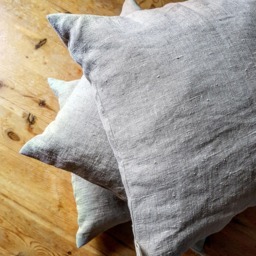 Raw Linen Pillowcase, Rustic Pillow Cover, Vintage Farmhouse King Queen Rough Textured Cover Case - thumbnail 4