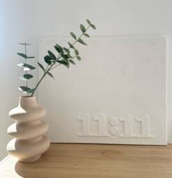 Custom Time/ Date Canvas- Textured Wall Art - 3D Canvas Nursery/ Bedroom/ Home D??cor. Made To Order - thumbnail 1