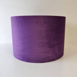Purple Velvet Lampshade With Tropical Wonderland Lining, Large Ceiling Lightshade - thumbnail 3
