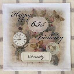 65Th Birthday Cushion Women Birthday Gift Cushion Her 65 Yearskeepsake Pillow Friend Sister Mum Aunt Auntie Nana Personalised Present - thumbnail 3