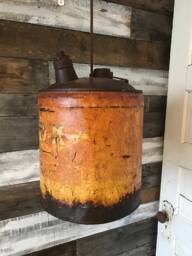 Vintage 5 Gallon Oil Can Pendant Light