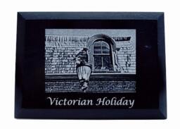 Personalized Black Marble 5x7 Portrait Plaque - Laser Engraved With Your Photo - thumbnail 2