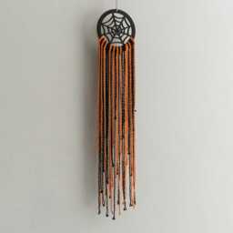 Halloween Macrame Spiderweb Wall Hanging - Boho Spooky Decor For Entryway, Living Room Or Party Accent U15 - thumbnail 4