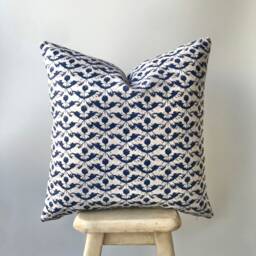 Navy Blue Off White Throw Pillow Cover , Ship Cushion Halloween Decor Nautical Euro Sham Lumbar Boat Custom Size