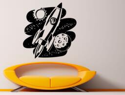 Space Wall Decal Vinyl Sticker Planet Moom Sun Murals Childrens Kids Room Interior Nursery Decor - 9Nry3 - thumbnail 1
