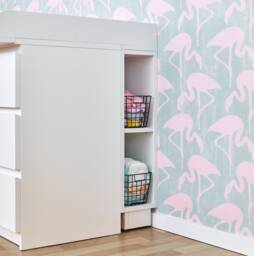 Kraftkids Storage Shelf For Changing Table White Suitable 3 Drawers Or 4 Malm Chest Of - thumbnail 1