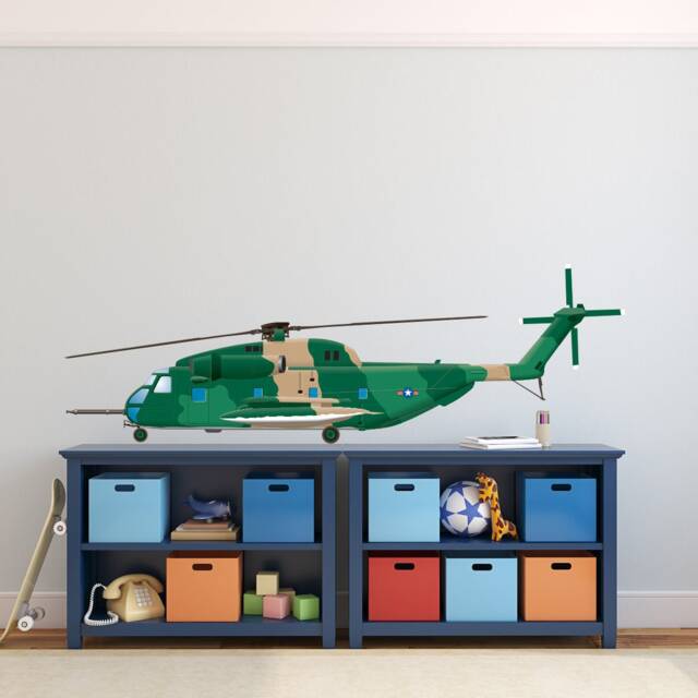 Sikorsky Ch-53 Sea Stallion Heavy-Lift Transport Helicopter Marines Wall Vinyl Decal Man Cave Father Gift Decor Military - image 1