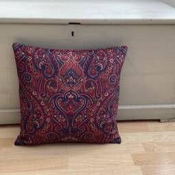 Paisley Jewel Red Velvet Throw Pillows 16 - thumbnail 2