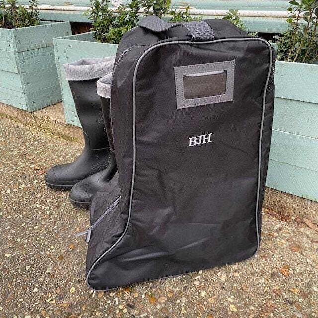 Personalised Welly Boot Bag, Embroidered Horse Riding Holder - image 1