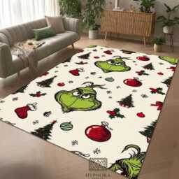 Grinch Christmas Rug Holiday Non-Slip Entrance Mat - thumbnail 2