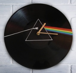 Pink Floyd Vinyl Record Clock Hand-Painted Dark Side Of The Moon Art - thumbnail 1