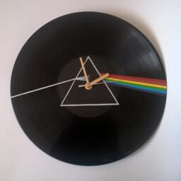 Pink Floyd Vinyl Record Clock Hand-Painted Dark Side Of The Moon Art - thumbnail 2
