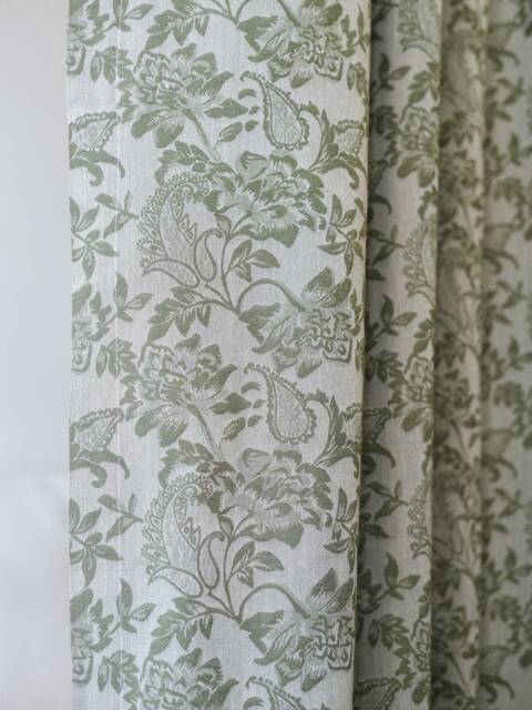 Hogan 100% Cotton Curtain, 4 Colors, Floral Airy Sheer Linen Curtain For Bedroom & Livingroom, 1Pc - image 1