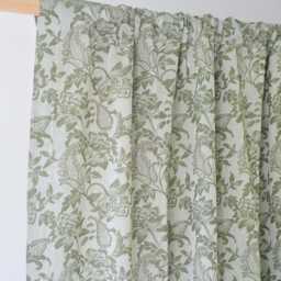 Hogan 100% Cotton Curtain, 4 Colors, Floral Airy Sheer Linen Curtain For Bedroom & Livingroom, 1Pc - thumbnail 3