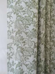 Hogan 100% Cotton Curtain, 4 Colors, Floral Airy Sheer Linen Curtain For Bedroom & Livingroom, 1Pc - thumbnail 1