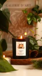 Woodland Cabin Soy Candle Festive Gift For Her Christmas Fireplace Holiday Decor Box