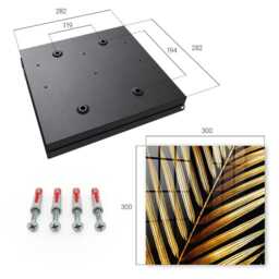 Golden Leaves Key Cabinet For Home, Black Box Wall, Minimalist Flowers & Plants, Lovers Of Elegance Nature - thumbnail 4