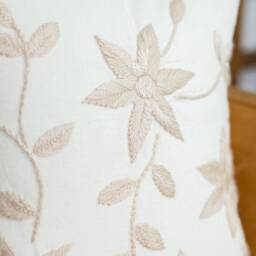 Flowers Hand Embroidered Decorative Pillow Covers - Set Of Two. Artisan Made - thumbnail 2