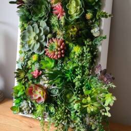 Faux Succulent 3D Wall Art Rustic Wood Framed Botanical Decor For Home Or Business - thumbnail 2