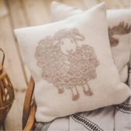 Multiple Colors 40x40 cm Pillow Cushion, Natural Wool New Zealand 100%, Double-Sided Cover, Sheep's, Anti-Allergic - thumbnail 2