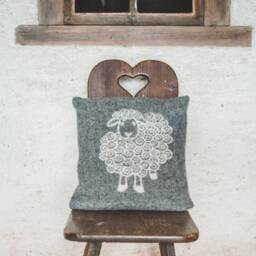 Multiple Colors 40x40 cm Pillow Cushion, Natural Wool New Zealand 100%, Double-Sided Cover, Sheep's, Anti-Allergic - thumbnail 3