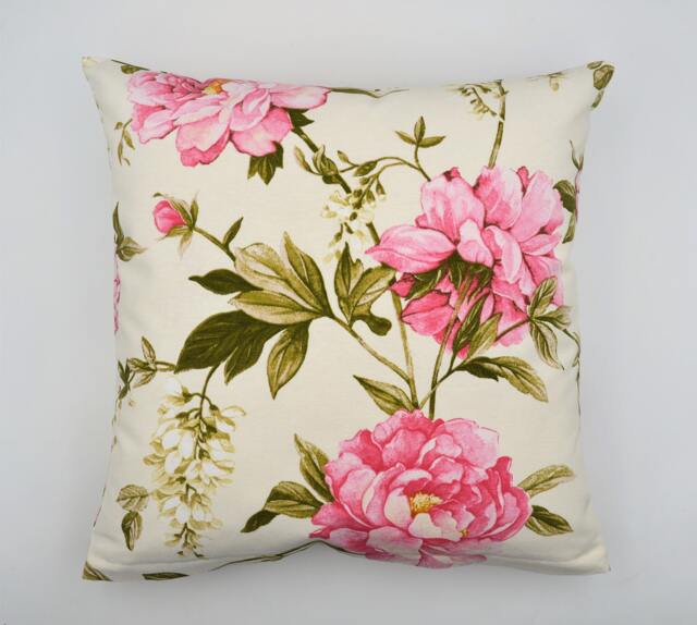 Cream Cushion Cover, 50 X cm, 45 20 Floral Rose Sofa Shabby Chic Christmas Gift - image 1