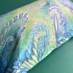 Green Butterfly Accent Pillow - Emerald & Mint Turquoise Butterflies Throw Settee Or Sofa Cushion - thumbnail 2