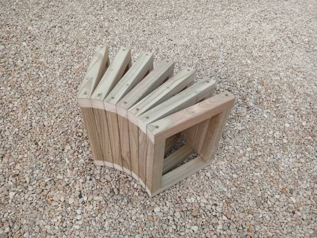 Wooden Rustic Curved Garden Bench Seat - image 1