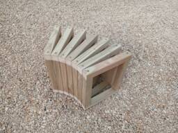 Wooden Rustic Curved Garden Bench Seat - thumbnail 1