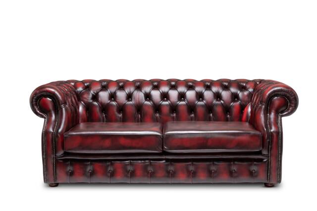 Chesterfield Oxford Real Leather Two/Three Seater Sofa in Antique - image 1