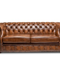 Chesterfield Oxford Real Leather Two/Three Seater Sofa in Antique - thumbnail 4