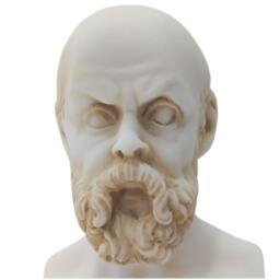 Socrates Greek Philosopher Alabaster Bust Head Statue Sculpture - thumbnail 4