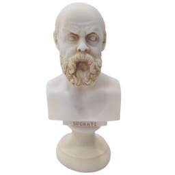Socrates Greek Philosopher Alabaster Bust Head Statue Sculpture - thumbnail 1