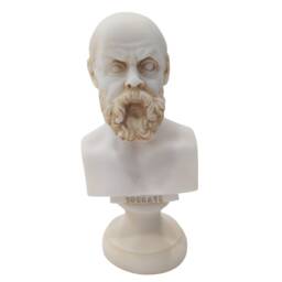 Socrates Greek Philosopher Alabaster Bust Head Statue Sculpture - thumbnail 3