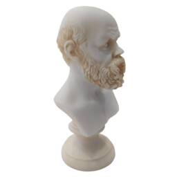 Socrates Greek Philosopher Alabaster Bust Head Statue Sculpture - thumbnail 2