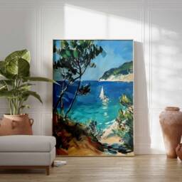 Sailing Poster, Nautical Wall Art, Bathroom Decor, Boat Print, Gift, Ocean Maritime Artwork, Sea Poster - thumbnail 2