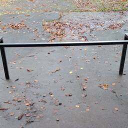 Sturdy Open Ended Metal Table Frame Retro Industrial Steel Desk Bar Breakfast Island Bolted Support - thumbnail 3