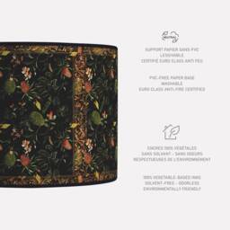 Lampshade Floor Lamp, Retro Vintage Artisanal Flowers - thumbnail 2