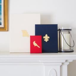 Fleur De Lis - Navy & Gold Fleur De Lis Painting Art Room Decor St Louis New Orleans French - thumbnail 3