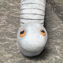 Concrete Worm Sculpture Funny Statue Stone Animal Figurine Outdoor Yard Decoration Handmade Lawn Ornament Animal Lover Gift - thumbnail 2