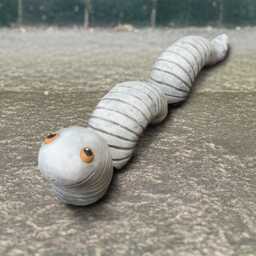 Concrete Worm Sculpture Funny Statue Stone Animal Figurine Outdoor Yard Decoration Handmade Lawn Ornament Animal Lover Gift - thumbnail 3