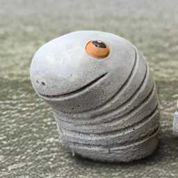 Concrete Worm Sculpture Funny Statue Stone Animal Figurine Outdoor Yard Decoration Handmade Lawn Ornament Animal Lover Gift - thumbnail 4