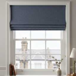 Bespoke Roman Blinds - Made To Measure With Plain Blackout Fabric Custom Shades - thumbnail 1
