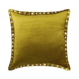 "Velvet Lemon Grass Green Toss Pillow Cover 16""x16" - thumbnail 1