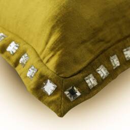 "Velvet Lemon Grass Green Toss Pillow Cover 16""x16" - thumbnail 2